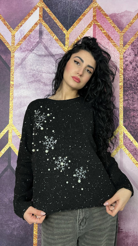 MAGLIONE FIOCCHI DI NEVE