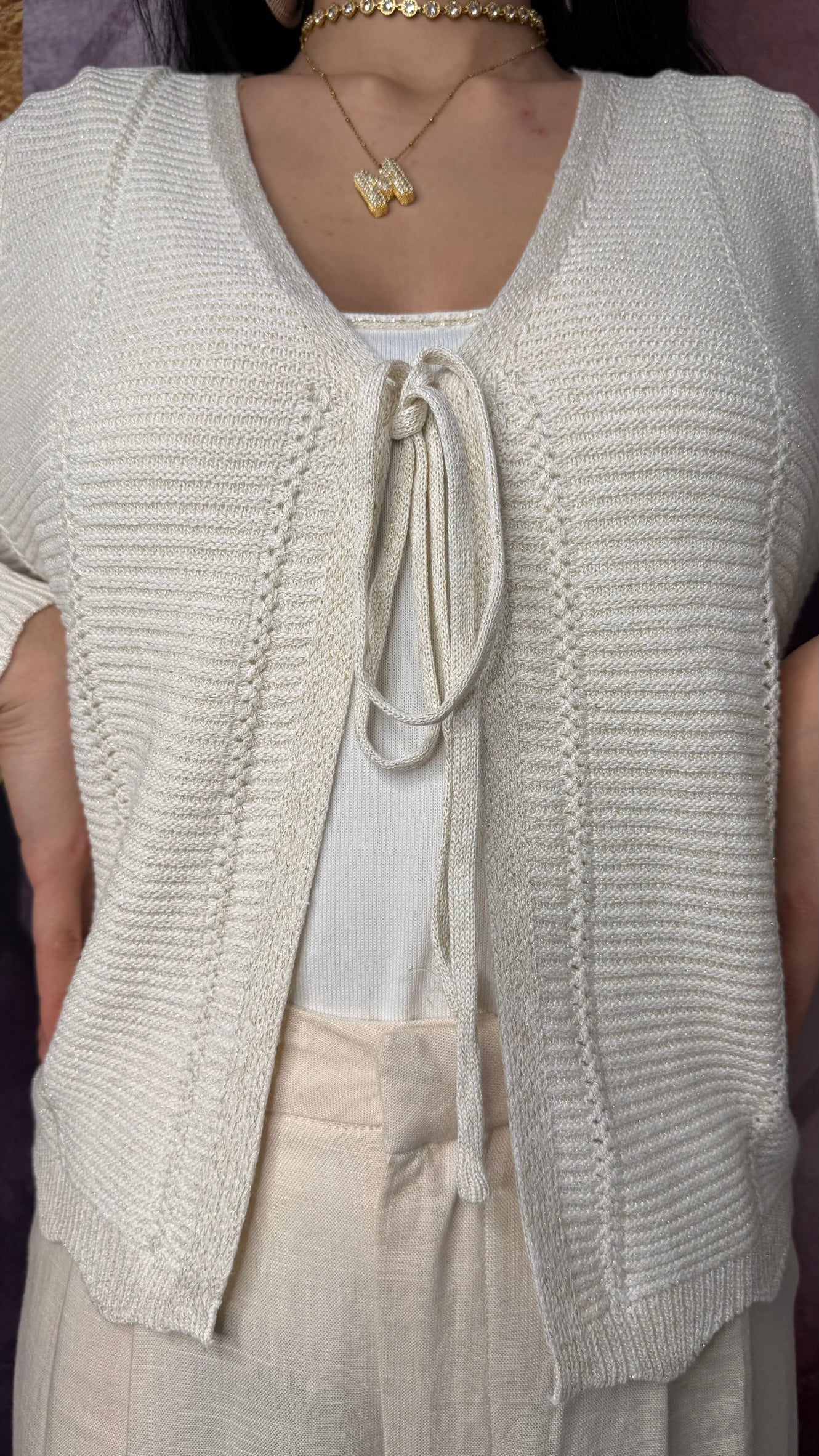 CARDIGAN IN FILO SOLEIL
