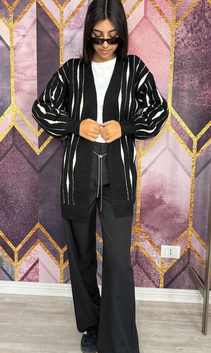 CARDIGAN ONDE VARI COLORI