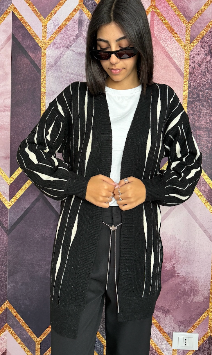 CARDIGAN ONDE VARI COLORI