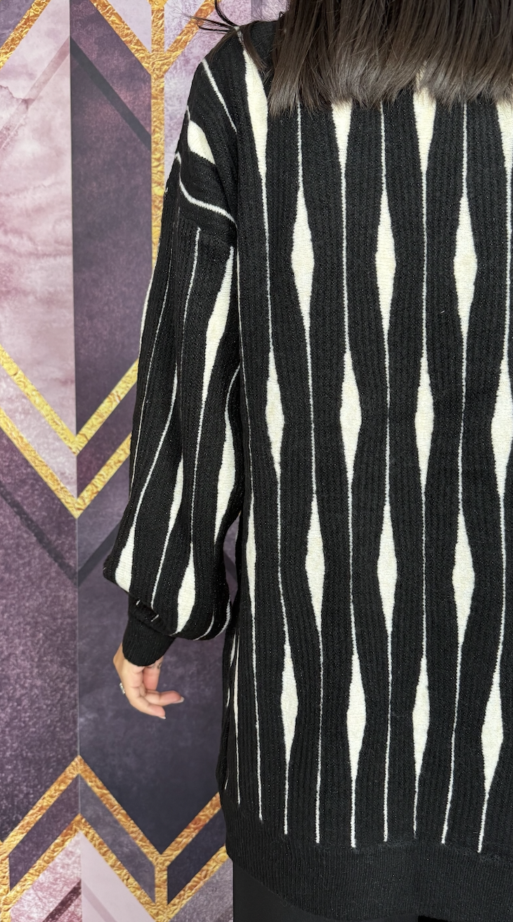 CARDIGAN ONDE VARI COLORI