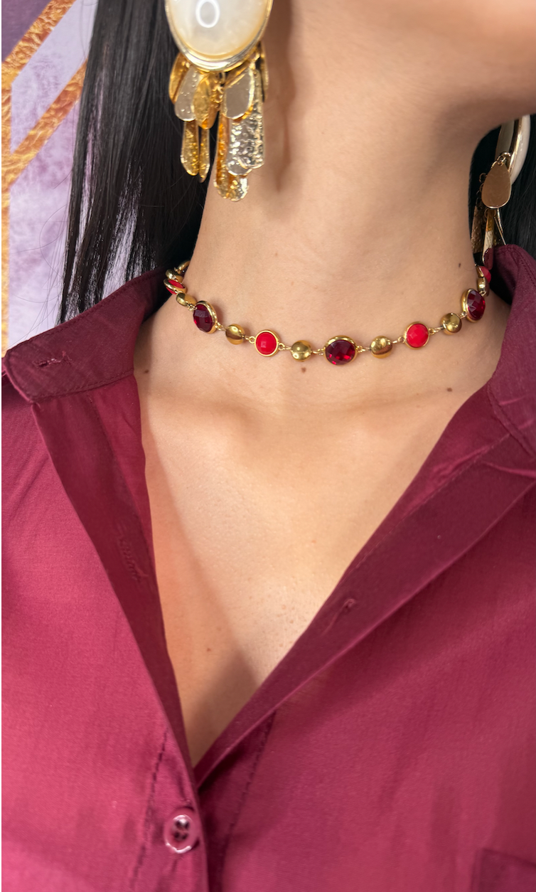 CHOKER PREZIOSA VARI COLORI