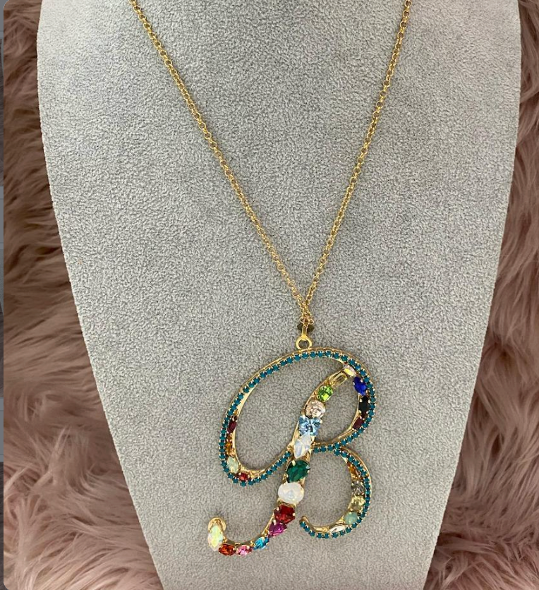 COLLANA CRYSTAL RAINBOW (VARIE LETTERE)