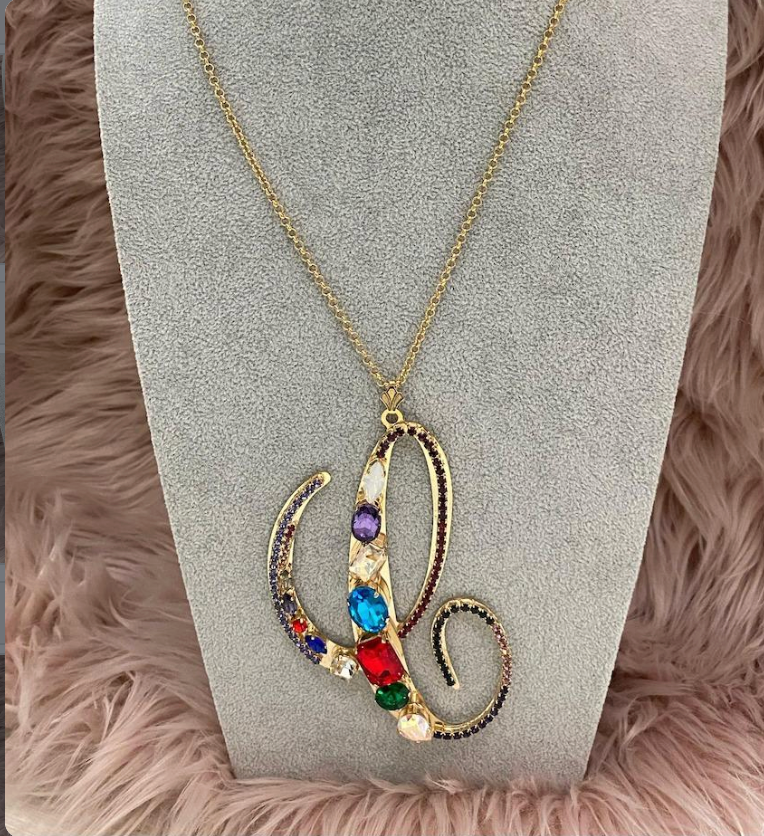 COLLANA CRYSTAL RAINBOW (VARIE LETTERE)