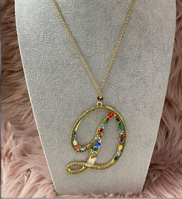 COLLANA CRYSTAL RAINBOW (VARIE LETTERE)