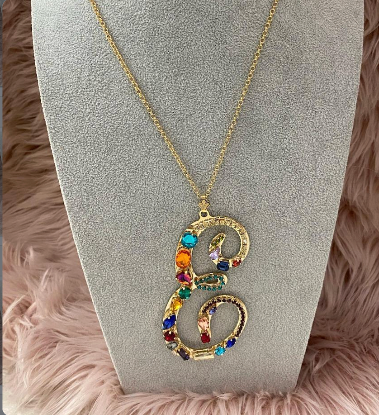 COLLANA CRYSTAL RAINBOW (VARIE LETTERE)