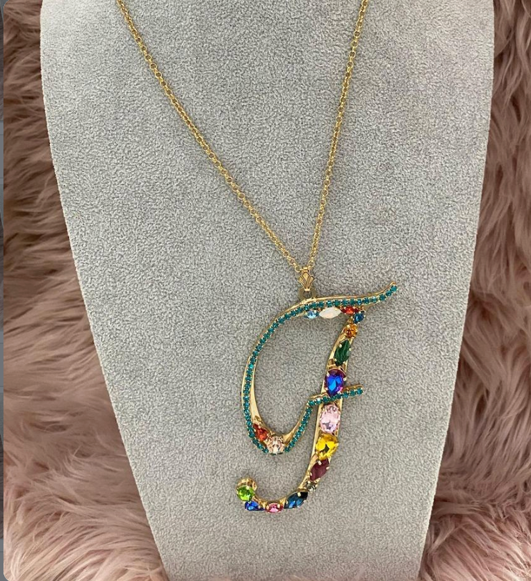 COLLANA CRYSTAL RAINBOW (VARIE LETTERE)