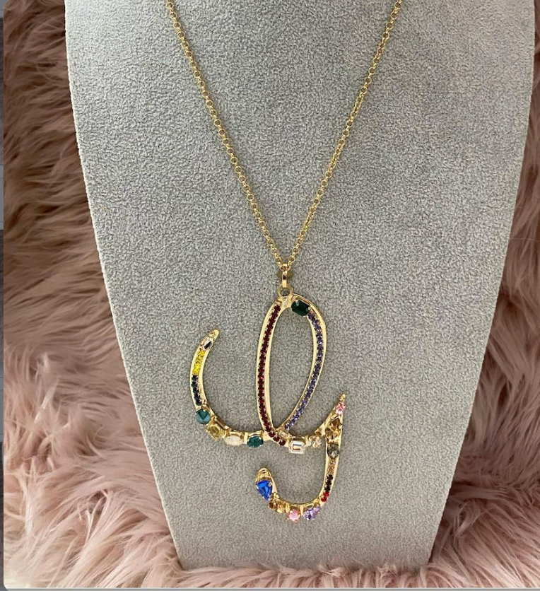 COLLANA CRYSTAL RAINBOW (VARIE LETTERE)