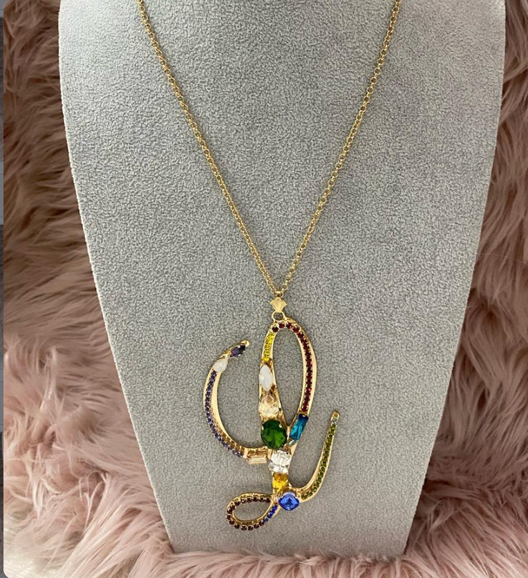 COLLANA CRYSTAL RAINBOW (VARIE LETTERE)