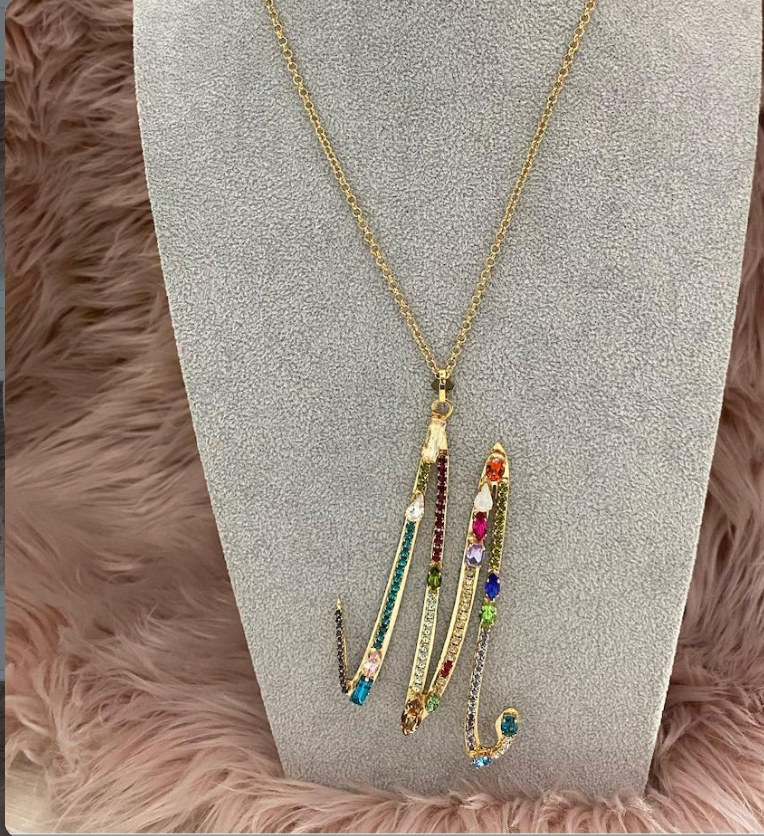 COLLANA CRYSTAL RAINBOW (VARIE LETTERE)