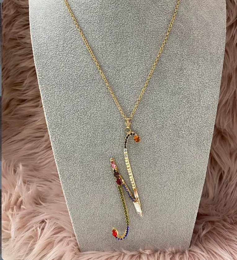 COLLANA CRYSTAL RAINBOW (VARIE LETTERE)