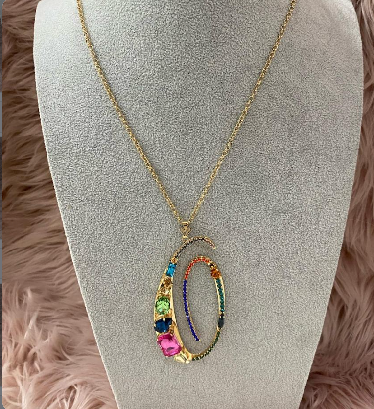 COLLANA CRYSTAL RAINBOW (VARIE LETTERE)