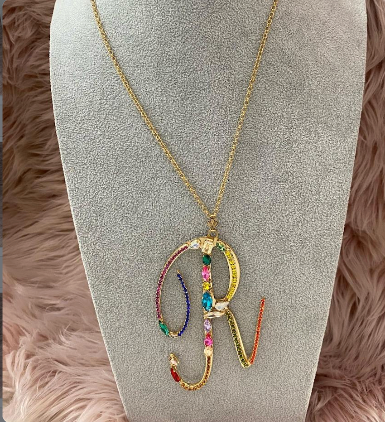 COLLANA CRYSTAL RAINBOW (VARIE LETTERE)
