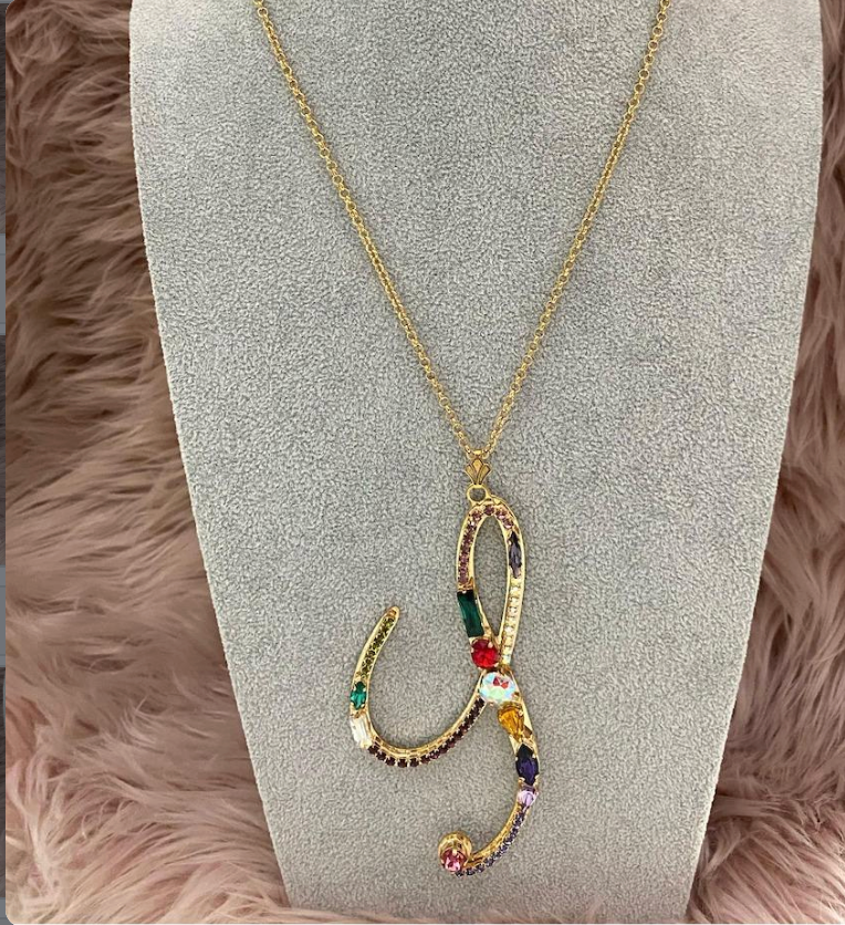 COLLANA CRYSTAL RAINBOW (VARIE LETTERE)
