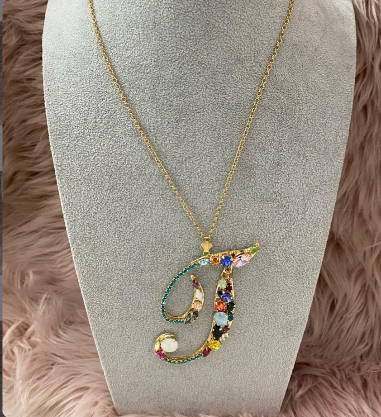 COLLANA CRYSTAL RAINBOW (VARIE LETTERE)
