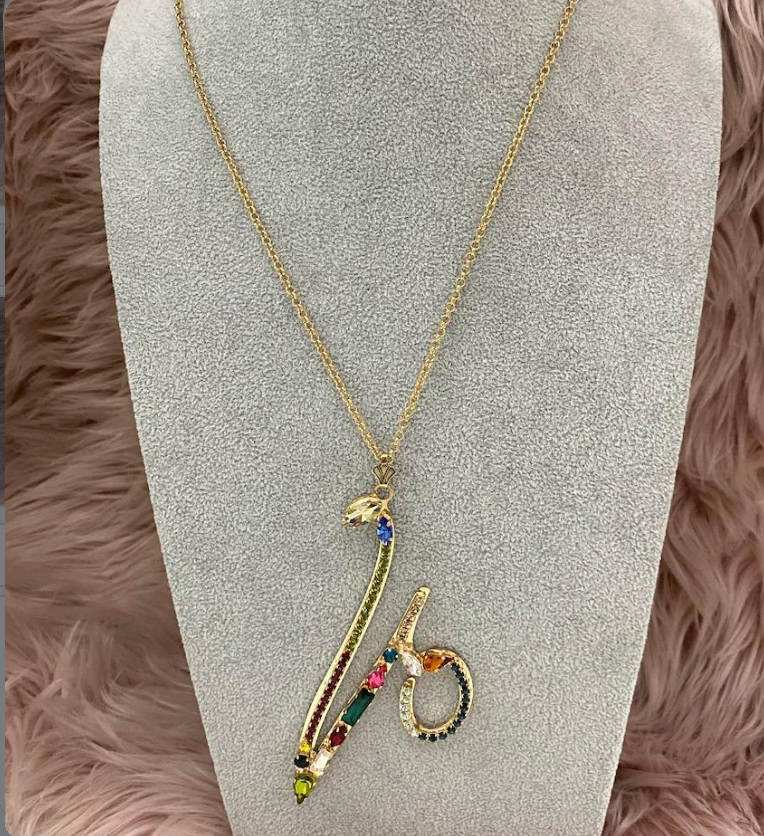 COLLANA CRYSTAL RAINBOW (VARIE LETTERE)