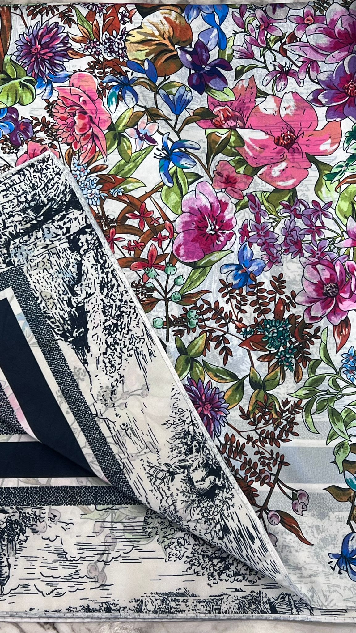 FOULARD FLOWERS VARI COLORI